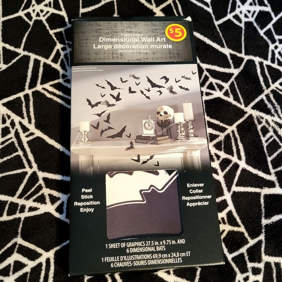 ⚡3/$15⚡ *NEW* HALLOWEEN DECOR Dimensional Wall Art Bats 6 Pack - Picture 1 of 2